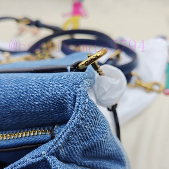 Coach denim blue TIMES SQUARE QUILT TABBY SHOULDER BAG - Picture 8 of 10